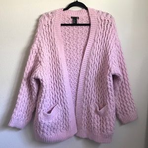 H&M || OVERSIZED PINK KNITTED SWEATER⭐